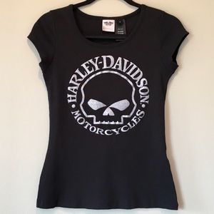 Harley-Davidson Black Tee with Silver Logo